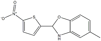 5-methyl-2-(5-nitro-2-thienyl)-2,3-dihydro-1,3-benzoxazole Structure