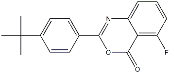 2-[4-(tert-butyl)phenyl]-5-fluoro-4H-3,1-benzoxazin-4-one 구조식 이미지