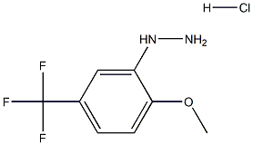 (2-methoxy-5-(trifluoromethyl)phenyl)hydrazine hydrochloride Structure