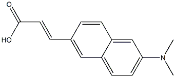 (E)-3-(2-(dimethylamino)naphthalen-6-yl)acrylic acid Structure