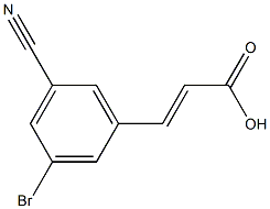 (E)-3-(3-bromo-5-cyanophenyl)acrylic acid 구조식 이미지