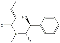 (E)-N-((1S,2S)-1-hydroxy-1-phenylpropan-2-yl)-N-methylbut-2-enamide 구조식 이미지