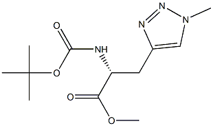(R)-methyl 2-(tert-butoxycarbonylamino)-3-(1-methyl-1H-1,2,3-triazol-4-yl)propanoate Structure