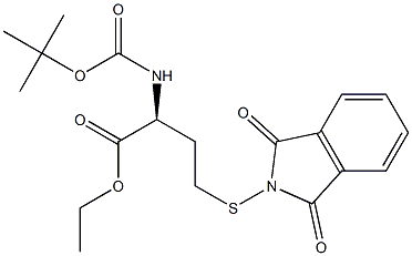 (S)-ethyl 2-(tert-butoxycarbonylamino)-4-(1,3-dioxoisoindolin-2-ylthio)butanoate 구조식 이미지
