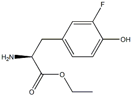 (S)-ethyl 2-amino-3-(3-fluoro-4-hydroxyphenyl)propanoate 구조식 이미지