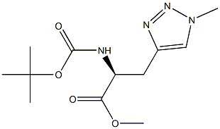 (S)-methyl 2-(tert-butoxycarbonylamino)-3-(1-methyl-1H-1,2,3-triazol-4-yl)propanoate 구조식 이미지