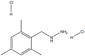1-(2,4,6-trimethylbenzyl)hydrazine dihydrochloride Structure