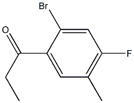 1-(2-bromo-4-fluoro-5-methylphenyl)propan-1-one 구조식 이미지