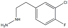 1-(3-chloro-4-fluorophenethyl)hydrazine 구조식 이미지