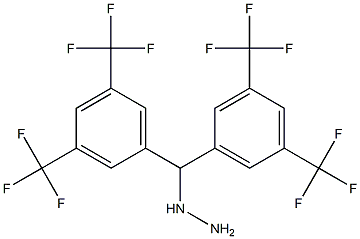 1-(bis(3,5-bis(trifluoromethyl)phenyl)methyl)hydrazine Structure