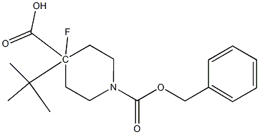 1-benzyl 4-tert-butyl 4-fluoropiperidine-1,4-dicarboxylate 구조식 이미지
