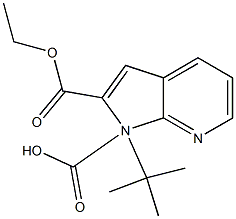 1-tert-butyl 2-ethyl 1H-pyrrolo[2,3-b]pyridine-1,2-dicarboxylate 구조식 이미지