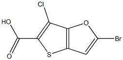 2-bromo-6-chlorothieno[3,2-b]furan-5-carboxylic acid 구조식 이미지