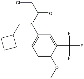 2-chloro-N-(cyclobutylmethyl)-N-(3-(trifluoromethyl)-4-methoxyphenyl)acetamide 구조식 이미지