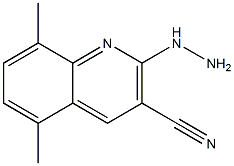2-hydrazinyl-5,8-dimethylquinoline-3-carbonitrile Structure
