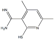 2-mercapto-4,6-dimethylpyridine-3-carboxamidine Structure