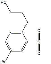 3-(4-bromo-2-(methylsulfonyl)phenyl)propan-1-ol Structure