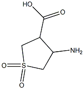 4-Amino-1,1-dioxo-tetrahydro-thiophene-3-carboxylic acid 구조식 이미지