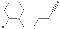 5-(2-hydroxypiperidin-1-yl)pentanenitrile Structure