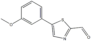 5-(3-methoxyphenyl)thiazole-2-carbaldehyde 구조식 이미지