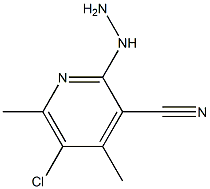 5-chloro-2-hydrazinyl-4,6-dimethylpyridine-3-carbonitrile 구조식 이미지
