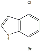 7-bromo-4-chloro-1H-indole 구조식 이미지