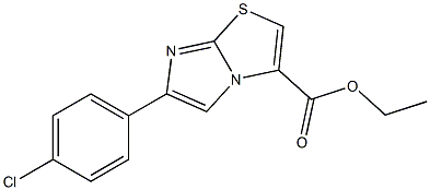 ETHYL 6-(4-CHLOROPHENYL)IMIDAZO[2,1-B][1,3]THIAZOLE-3-CARBOXYLATE 구조식 이미지