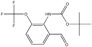 tert-butyl 2-formyl-6-(trifluoromethoxy)phenylcarbamate 구조식 이미지
