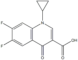 1-Cyclopropyl-1,4-dihydro-6,7-difluoro-4-oxoquinoline-3-carboxylic acid Structure