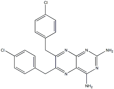 6,7-bis[(4-chlorophenyl)methyl]pteridine-2,4-diamine Structure