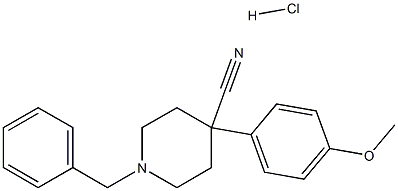 1-Benzyl-4-(4-Methoxyphenyl)Piperidine-4-Carbonitrile Hydrochloride Structure