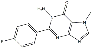 1-amino-2-(4-fluorophenyl)-7-methyl-1H-purin-6(7H)-one Structure