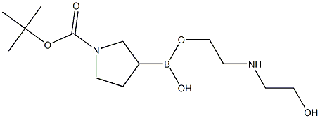 1-Boc-pyrrolidine-3-boronic acid diethanolamine ester Structure