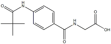 ({4-[(2,2-dimethylpropanoyl)amino]benzoyl}amino)acetic acid 구조식 이미지