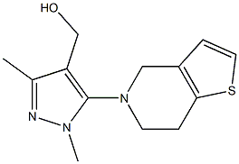 (1,3-dimethyl-5-{4H,5H,6H,7H-thieno[3,2-c]pyridin-5-yl}-1H-pyrazol-4-yl)methanol 구조식 이미지