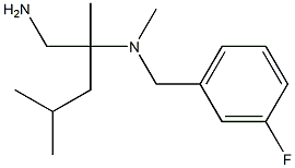 (1-amino-2,4-dimethylpentan-2-yl)[(3-fluorophenyl)methyl]methylamine 구조식 이미지