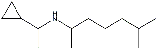 (1-cyclopropylethyl)(6-methylheptan-2-yl)amine Structure