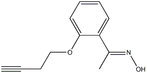 (1E)-1-[2-(but-3-ynyloxy)phenyl]ethanone oxime Structure