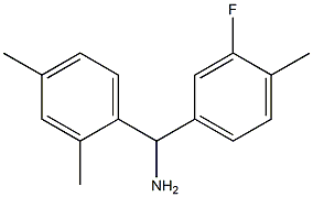 (2,4-dimethylphenyl)(3-fluoro-4-methylphenyl)methanamine Structure