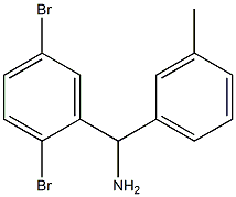 (2,5-dibromophenyl)(3-methylphenyl)methanamine Structure