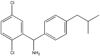 (2,5-dichlorophenyl)[4-(2-methylpropyl)phenyl]methanamine 구조식 이미지