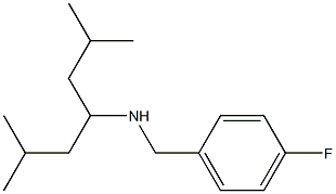 (2,6-dimethylheptan-4-yl)[(4-fluorophenyl)methyl]amine Structure