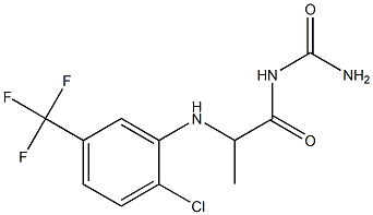 (2-{[2-chloro-5-(trifluoromethyl)phenyl]amino}propanoyl)urea Structure