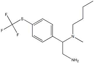 (2-amino-1-{4-[(trifluoromethyl)sulfanyl]phenyl}ethyl)(butyl)methylamine Structure
