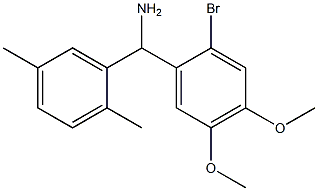 (2-bromo-4,5-dimethoxyphenyl)(2,5-dimethylphenyl)methanamine 구조식 이미지