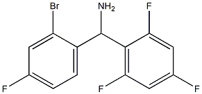 (2-bromo-4-fluorophenyl)(2,4,6-trifluorophenyl)methanamine Structure