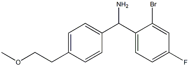 (2-bromo-4-fluorophenyl)[4-(2-methoxyethyl)phenyl]methanamine Structure