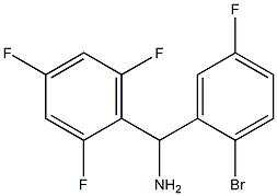 (2-bromo-5-fluorophenyl)(2,4,6-trifluorophenyl)methanamine Structure