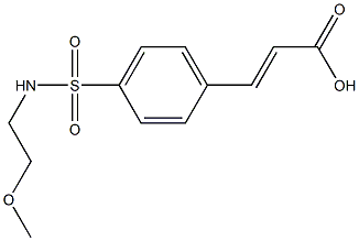 (2E)-3-(4-{[(2-methoxyethyl)amino]sulfonyl}phenyl)acrylic acid Structure