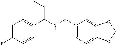 (2H-1,3-benzodioxol-5-ylmethyl)[1-(4-fluorophenyl)propyl]amine Structure